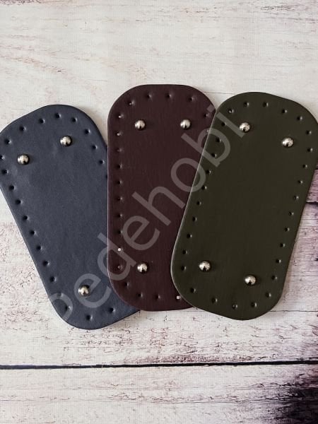RİVETLİ OVAL DERİ TABAN 10X20 CM
