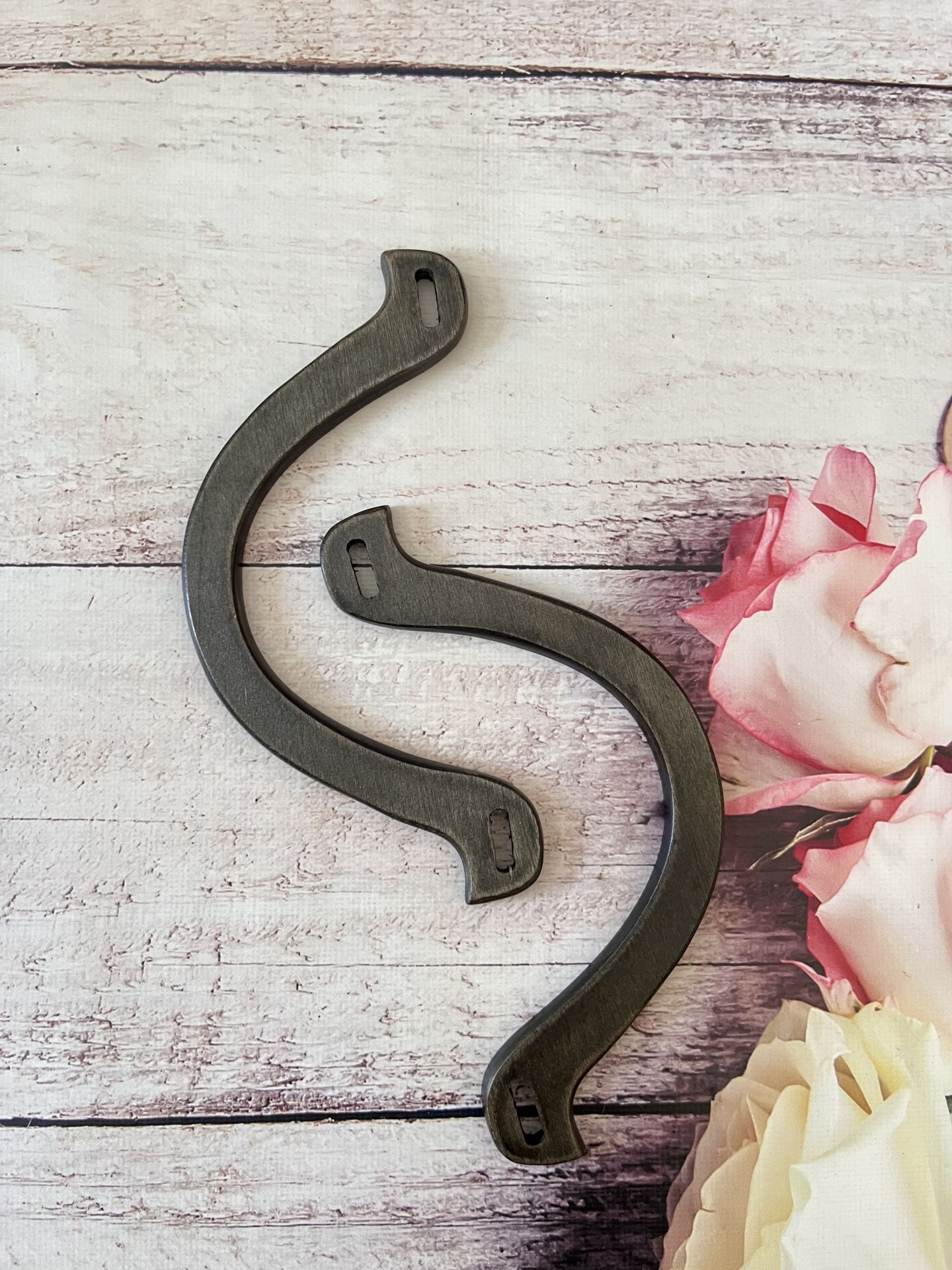 YAY MODEL AHŞAP KULP  21 CM 1 ÇİFT ÇAM YEŞİL