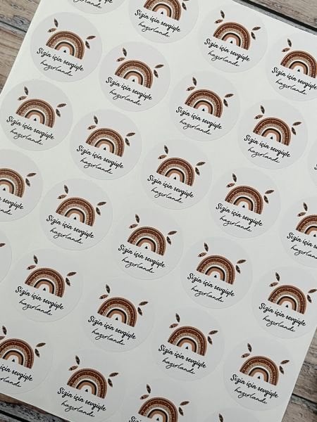 5 CM STİCKER 5 ADET 5 CM GÖKKUŞAĞI
