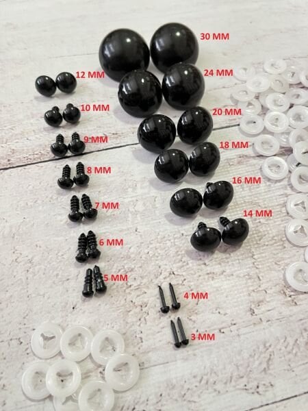 PAKETLİ 50 ÇİFT YERLİ ÜRETİM GÜVENLİ GÖZ SETİ SİYAH