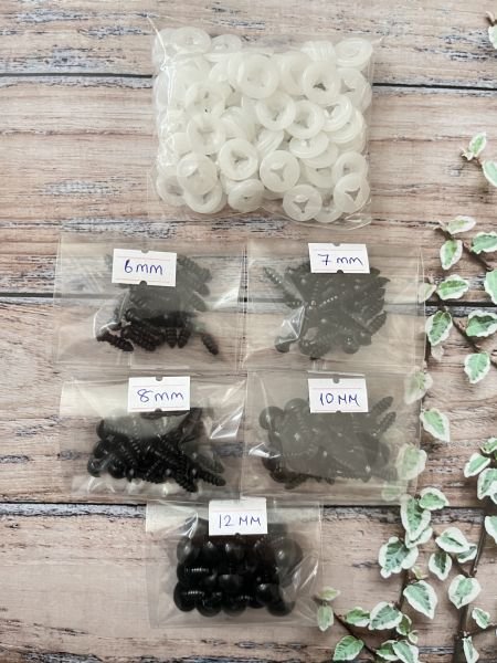 PAKETLİ 50 ÇİFT YERLİ ÜRETİM GÜVENLİ GÖZ SETİ SİYAH