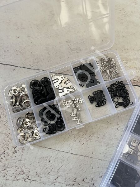 KUTULU METAL KANCA VE ÇITÇIT SETİ 50'Lİ