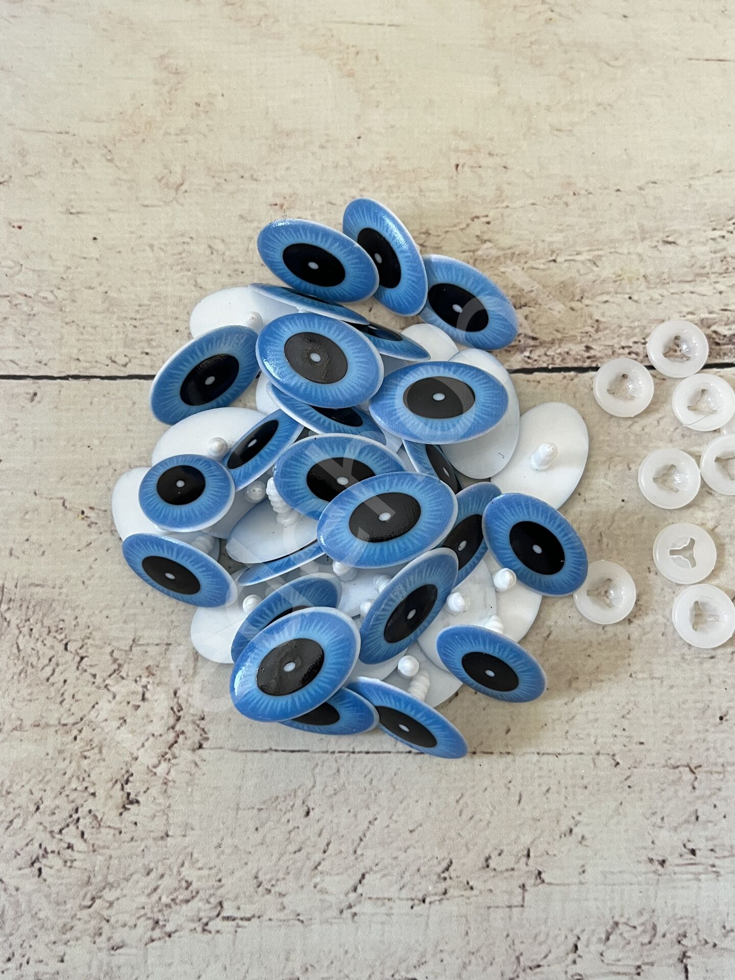 FİGÜRLÜ GÖZ 19X29 MM MAVİ