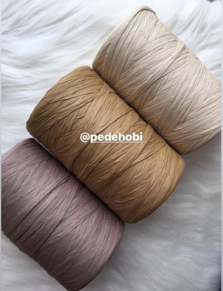 YERLİ RAFYA ÇANTA İPİ KAHVE