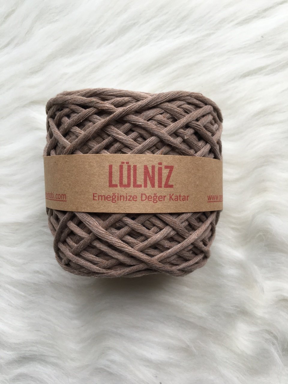 LÜLNİZ  3 MM PAMUK MAKROME İPİ KAHVE