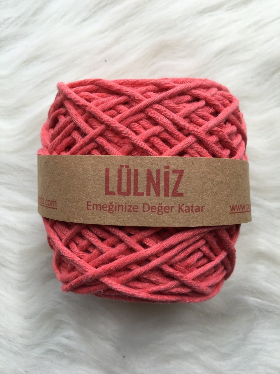 LÜLNİZ 3 MM PAMUK  MAKROME İPİ 2835 KOYU PEMBE