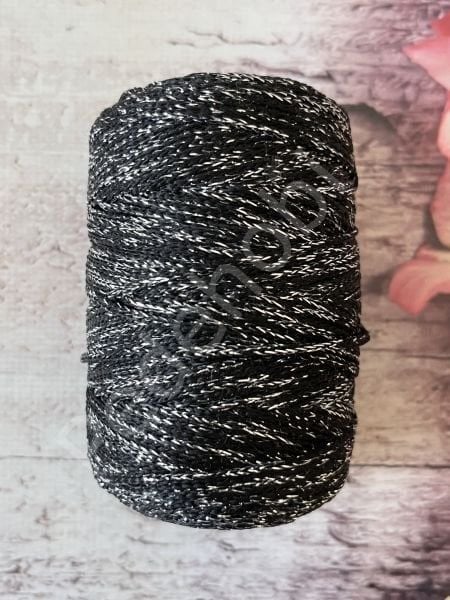 4 NO SİMLİ POLYESTER SİYAH GÜMÜŞ