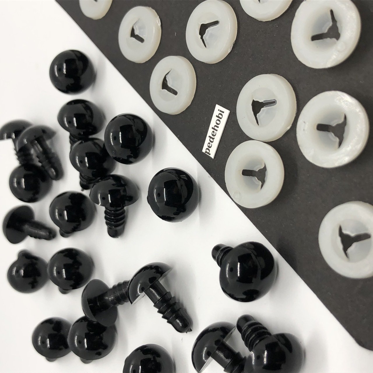 14 MM SİYAH GÜVENLİ GÖZ İTHAL