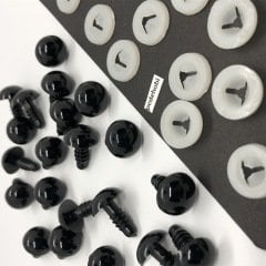 14 MM SİYAH GÜVENLİ GÖZ İTHAL