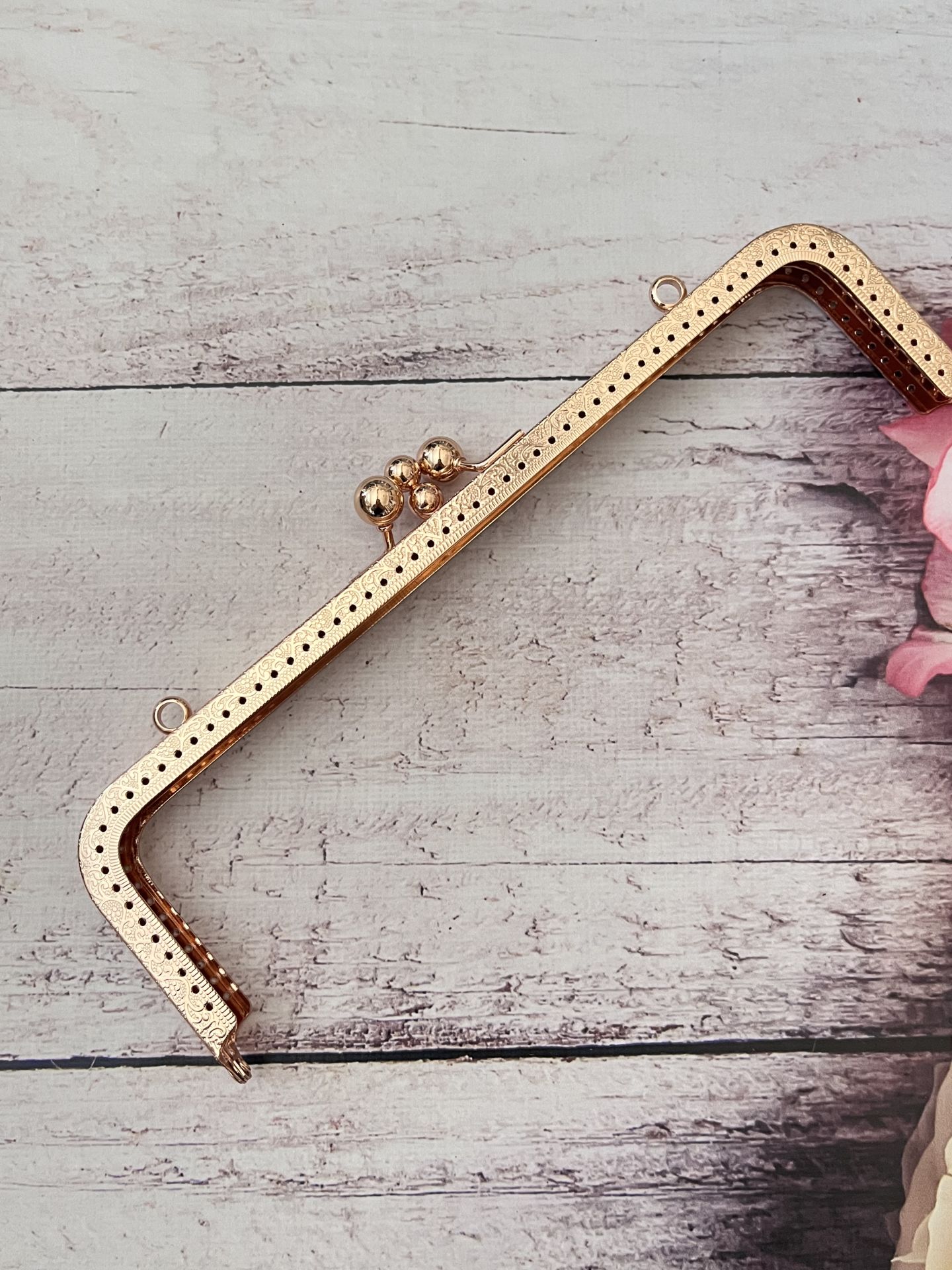 25 CM METAL ÇANTA KULPU 2 BÖLMELİ MODEL   M -29 Gold