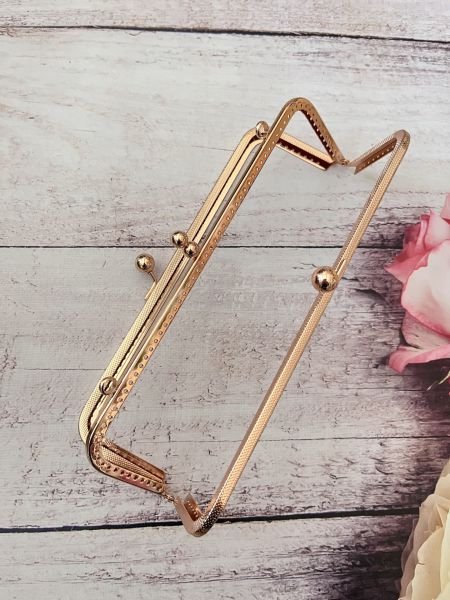 25 CM METAL ÇANTA KULPU 2 BÖLMELİ MODEL   M -29 Gold