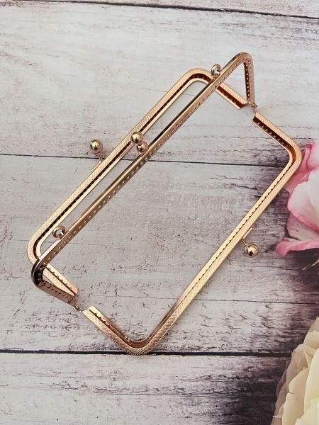 25 CM METAL ÇANTA KULPU 2 BÖLMELİ MODEL   M -29 Gold