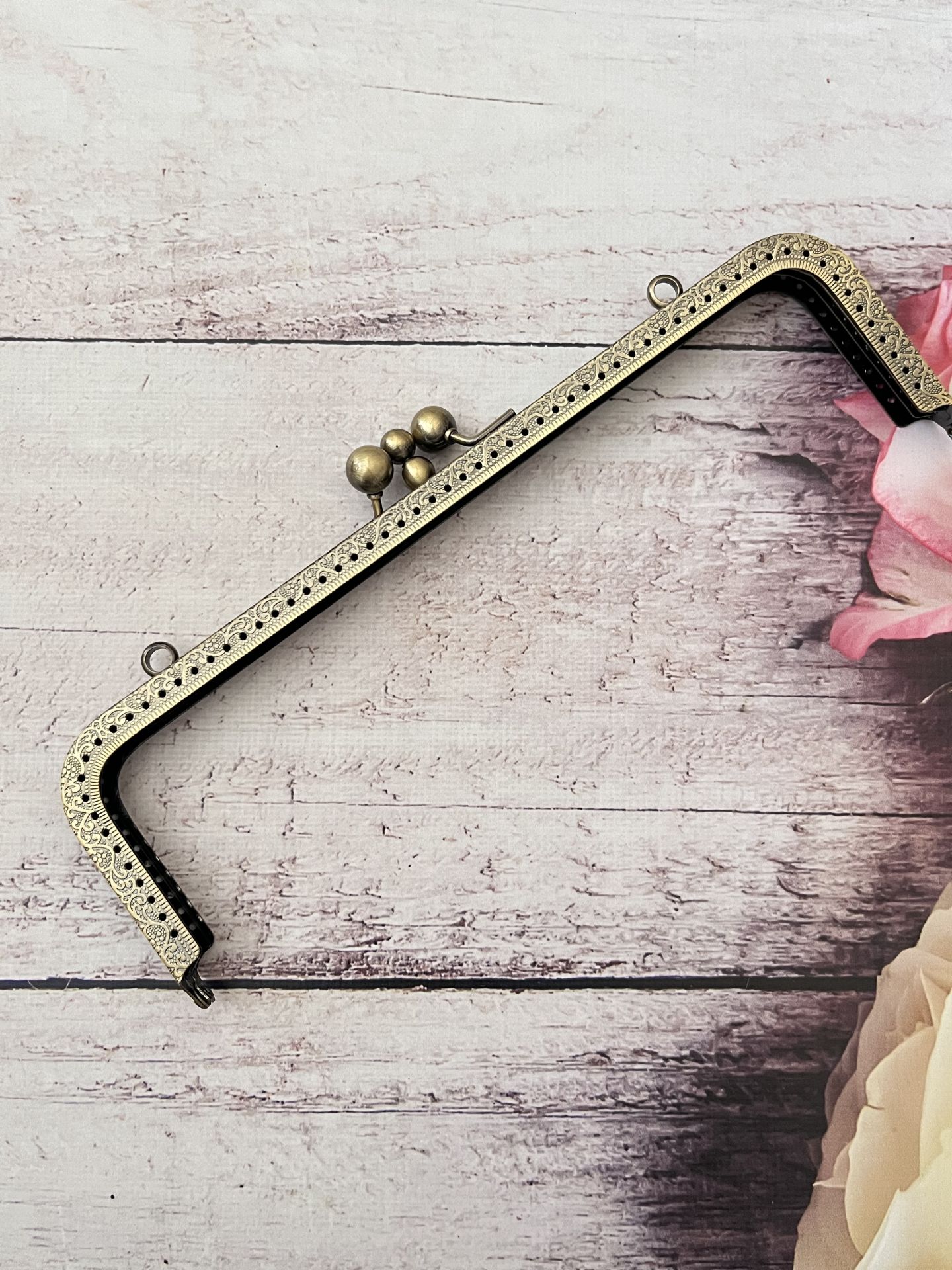 25 CM METAL ÇANTA KULPU 2 BÖLMELİ MODEL   M -29 Antik