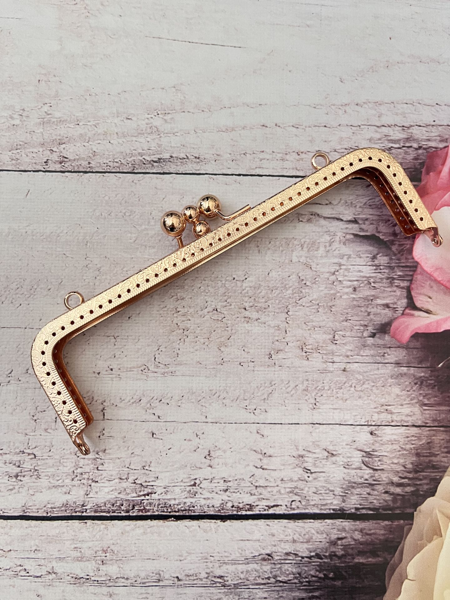 20 CM METAL ÇANTA KULPU  2 BÖLMELİ MODEL M-28 Gold