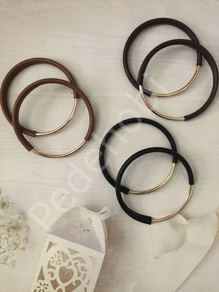 DERİLİ METAL ÇANTA SAPI YUVARLAK 13 CM 1 ÇİFT