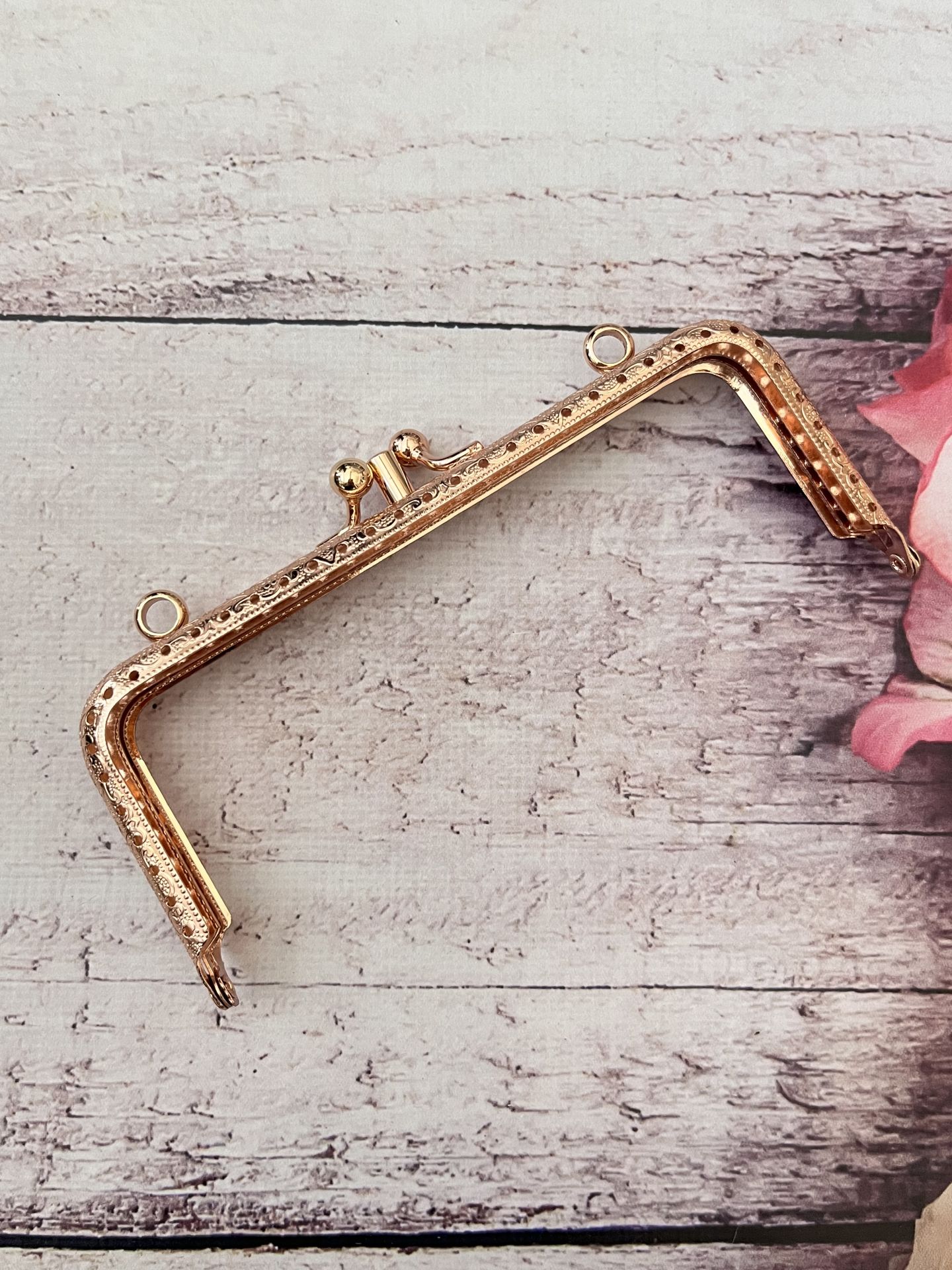 15 CM METAL ÇANTA KULPU  2 BÖLMELİ MODEL M-27 Gold