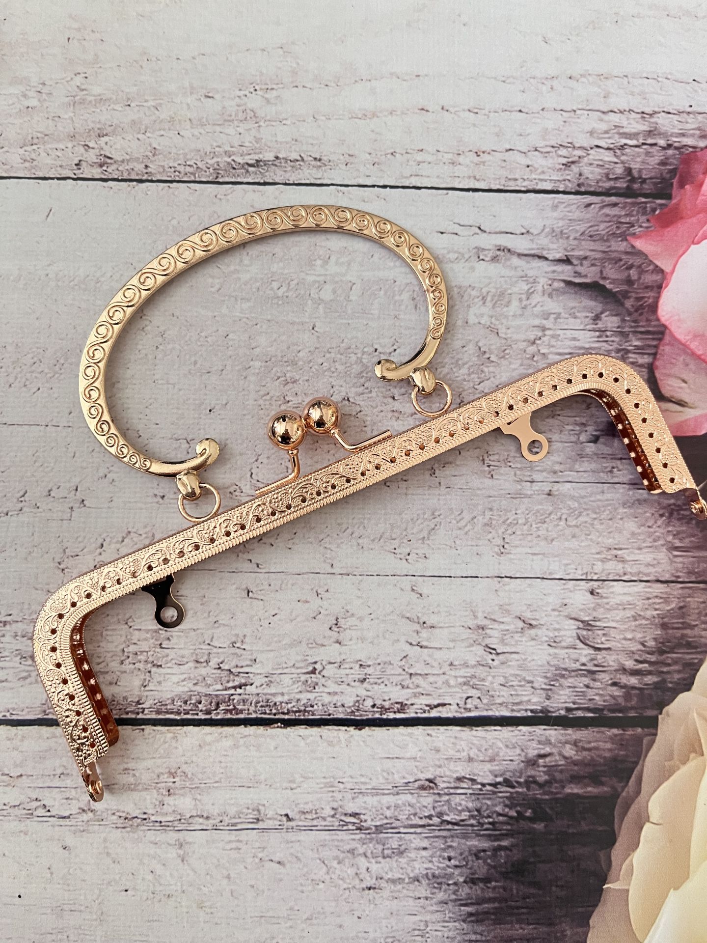 20 CM METAL ÇANTA KULPU   MODEL M-23 Gold