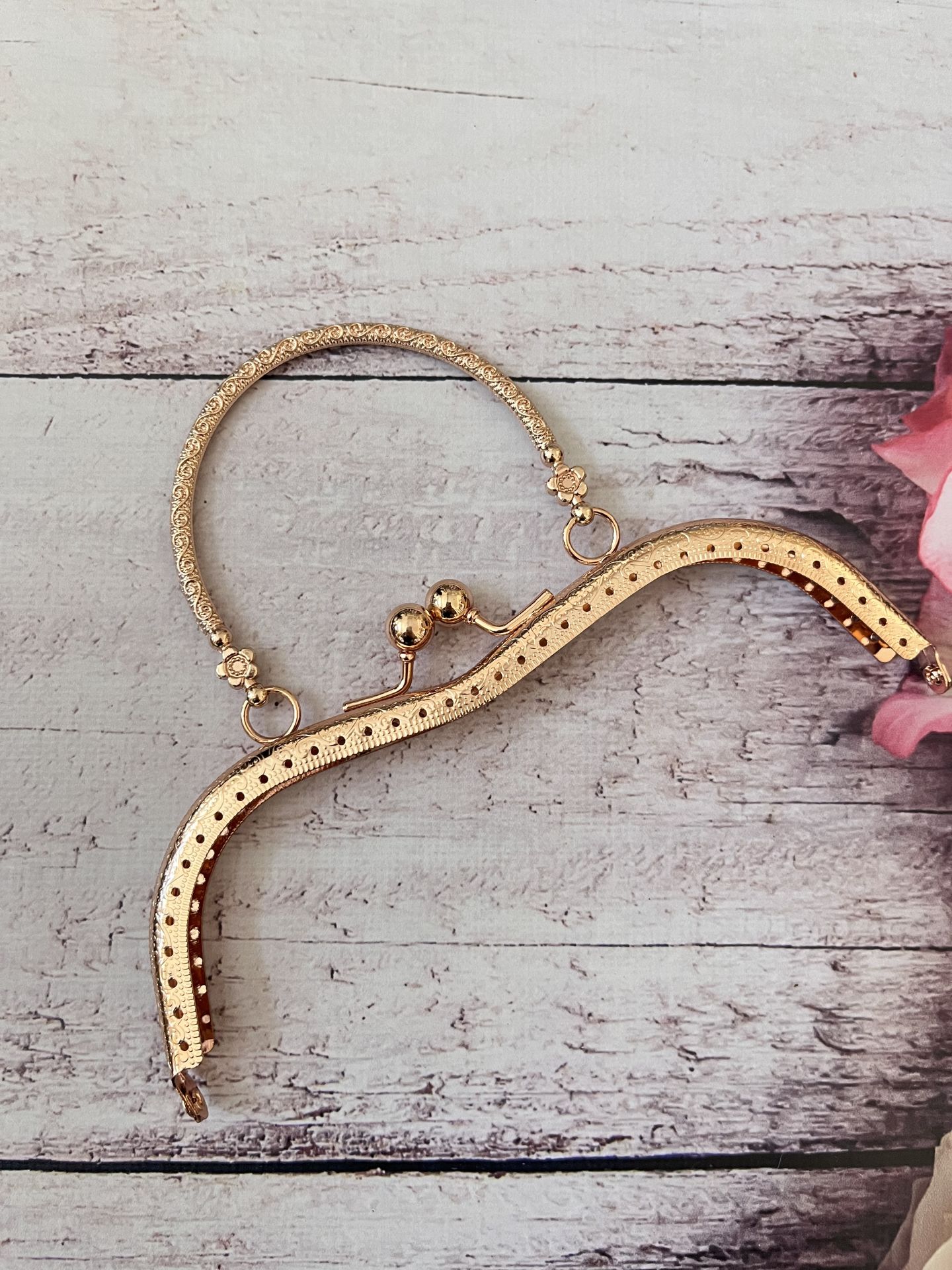 18 CM METAL ÇANTA KULPU   MODEL M-22 Gold