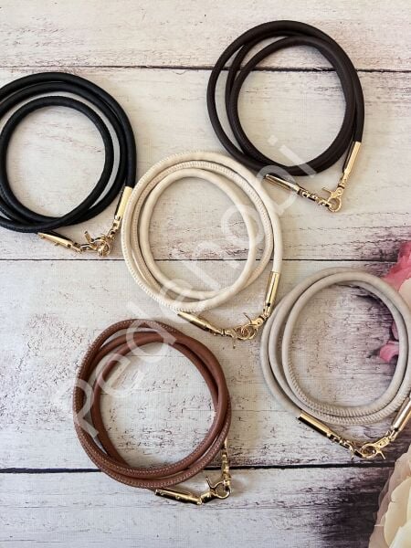 DERİ ASKI KOVAN KANCALI GÜMÜŞ İNCE