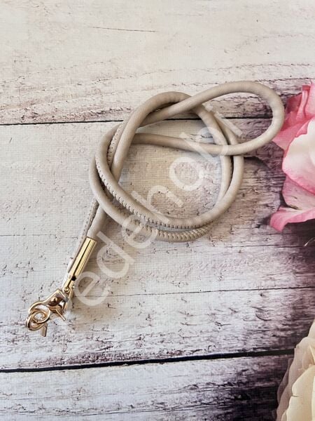 DERİ ASKI KOVAN KANCALI GÜMÜŞ İNCE