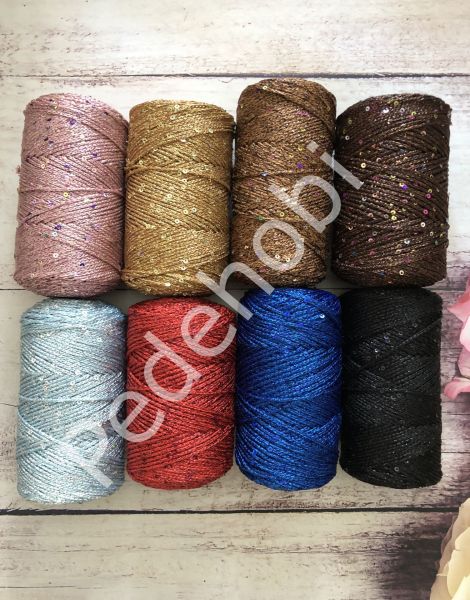 PULLU SİMLİ POLYESTER İP KIRMIZI