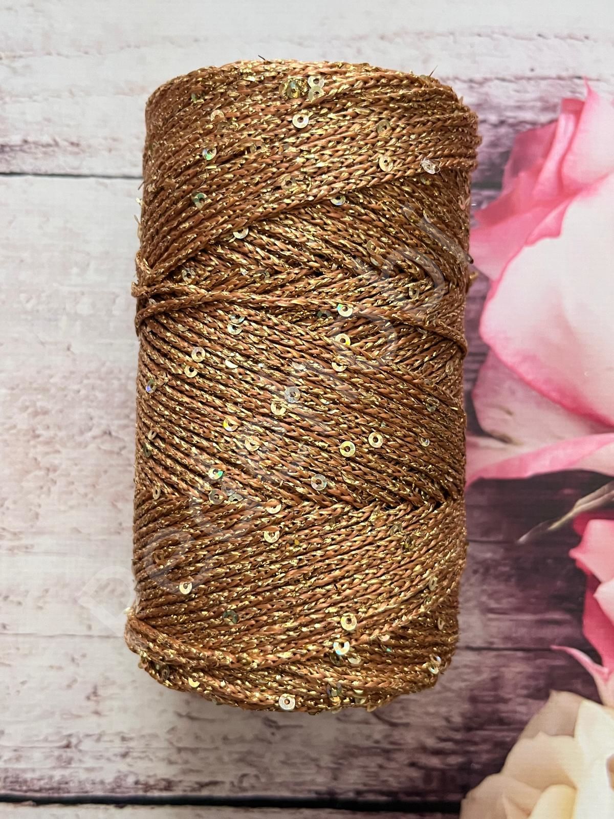 PULLU SİMLİ POLYESTER İP GOLD