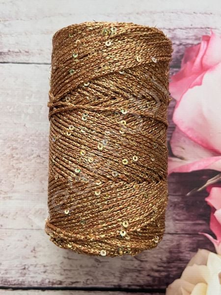 PULLU SİMLİ POLYESTER İP GOLD