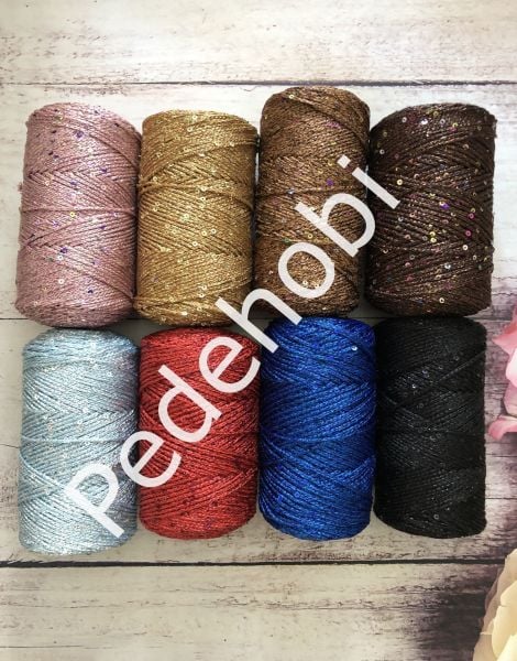 PULLU SİMLİ POLYESTER İP GOLD