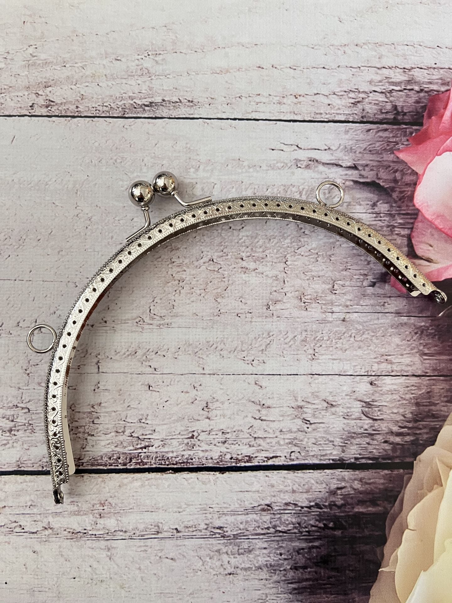 20 CM METAL ÇANTA KULPU   MODEL M-6 Gümüş