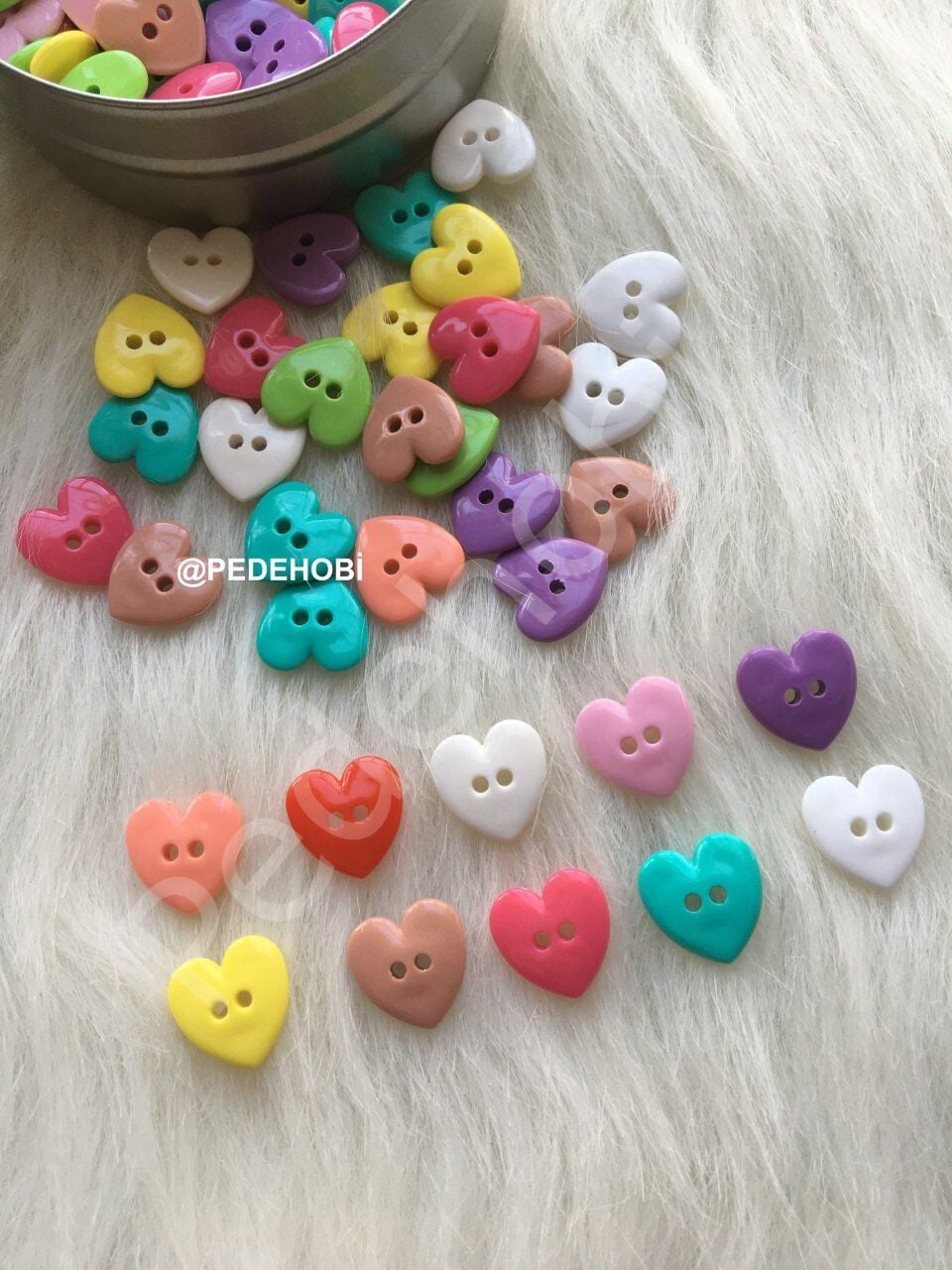 14 MM KALP DÜĞME AKRİLİK 15 ADET