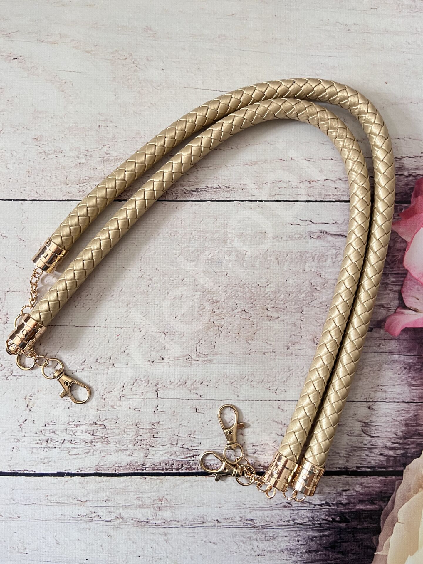 DERİ ÖRME SAP 60 CM 1 ÇİFT GOLD KANCALI GOLD