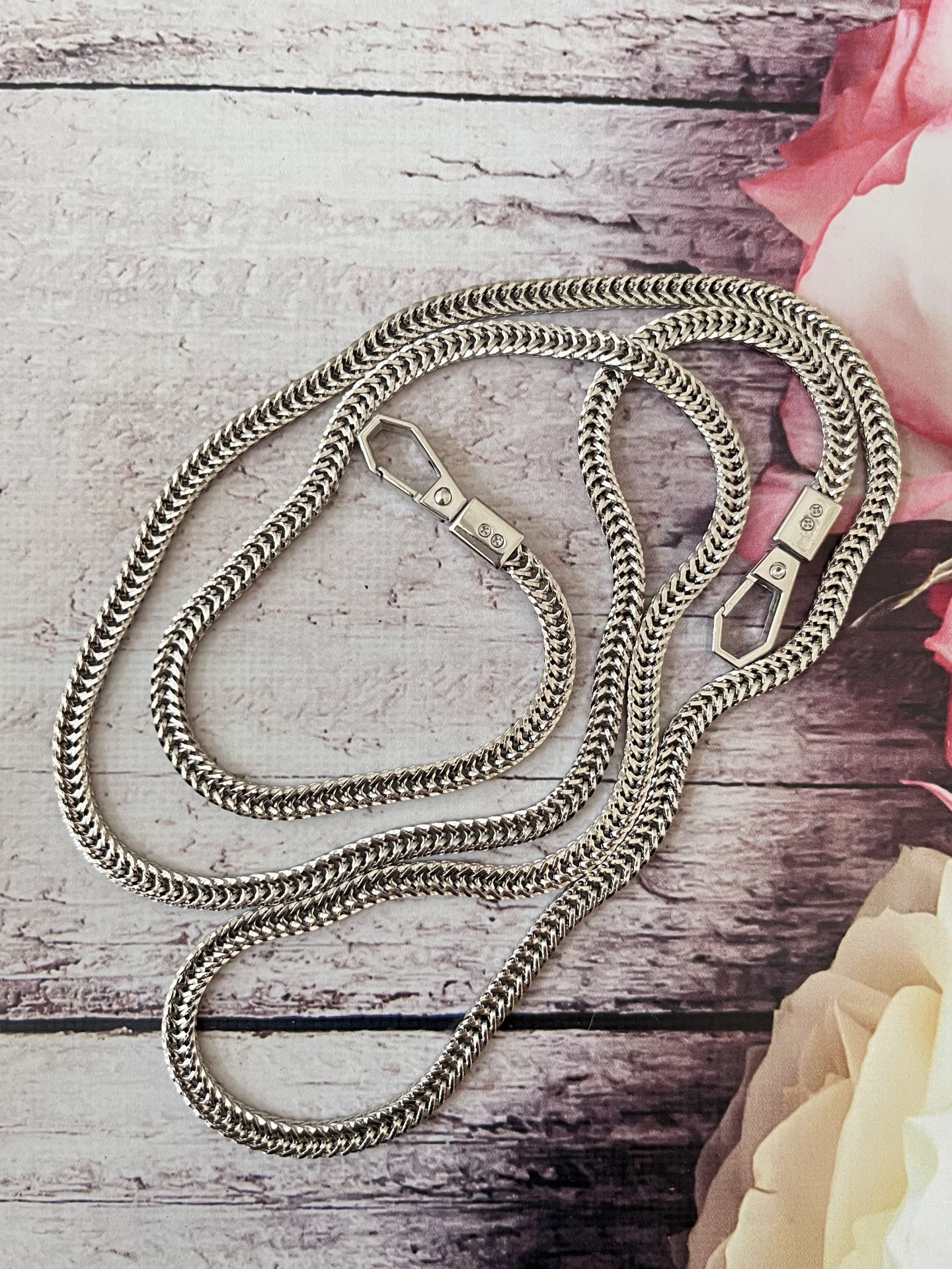 YASSI YILAN  ZİNCİR 120 CM GÜMÜŞ