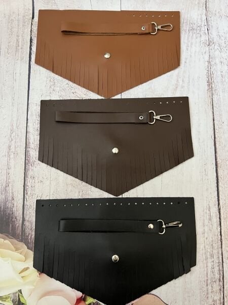 ÜÇGEN DERİ EL ÇANTASI ELCİKLİ 27 CM