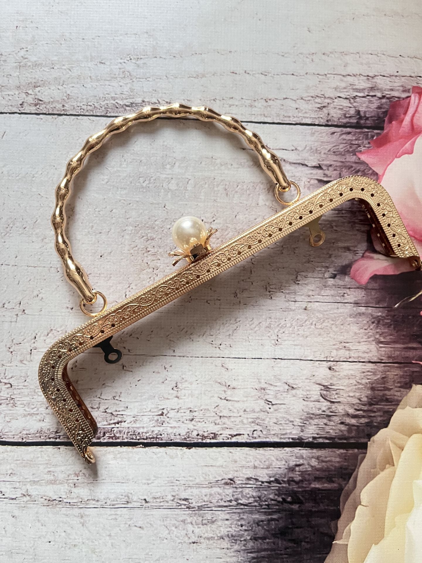 20 CM METAL ÇANTA KULPU   MODEL M-18 Gold