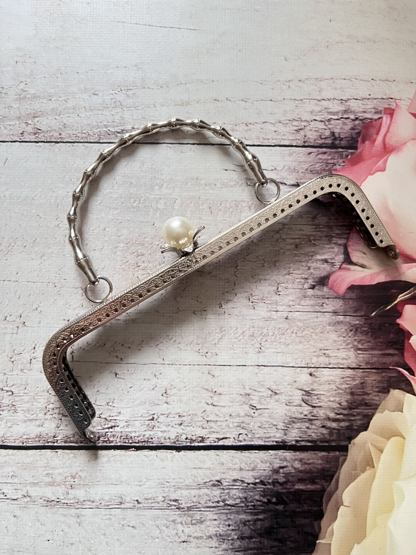 20 CM METAL ÇANTA KULPU   MODEL M-18 Gümüş
