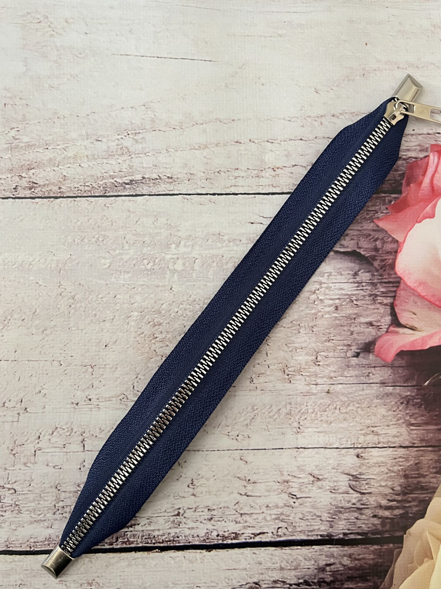 30 CM FERMUAR LACİVERT GÜMÜŞ