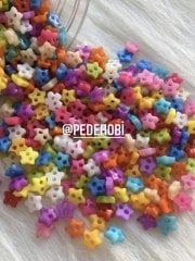 6 MM YILDIZ DÜĞME KARIŞIK RENK 10 ÇİFT