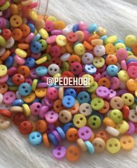 6 MM YUVARLAK DÜĞME KARIŞIK RENK 10 ÇİFT