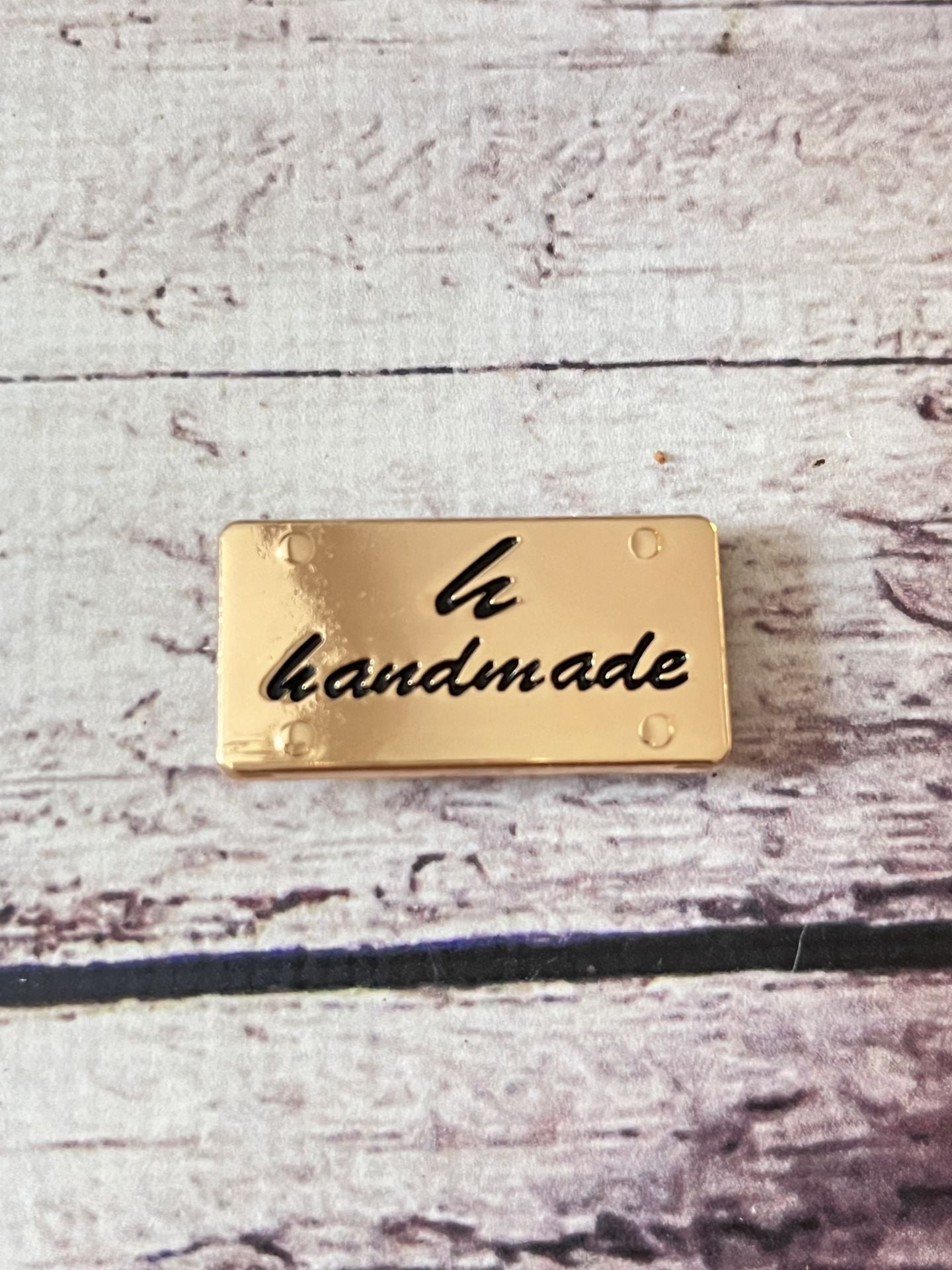 METAL ETİKET 3,5X2CM Gold