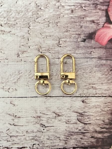 YAYLI KANCA KİLİT MODEL 12MM X 35MM 1 ÇİFT Gold
