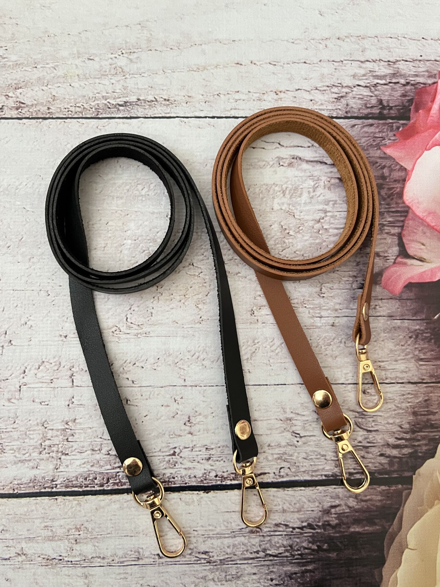 1 CM 1MT  DERİ ASKI GOLD KANCALI