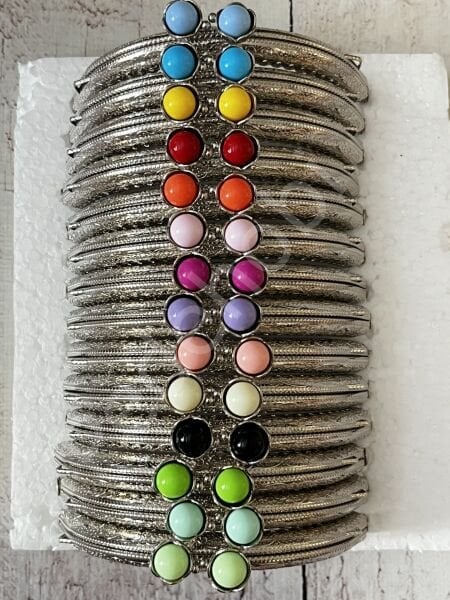 ÇİÇEK TOKALI CÜZDAN KLİPSİ OVAL GÜMÜŞ 10,5 CM