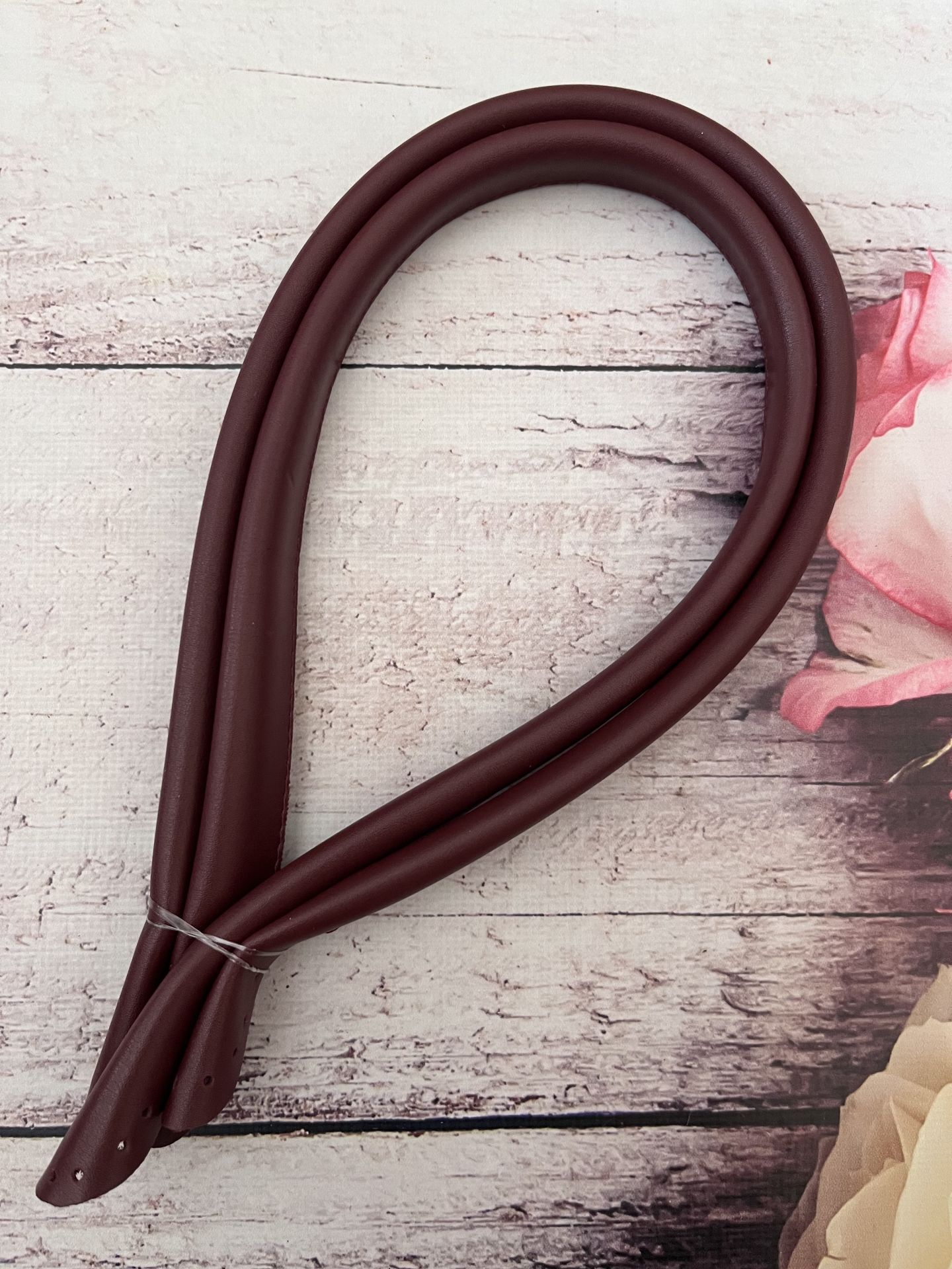 DERİ DİKMELİ 60 CM PELİKAN MODEL HORTUM SAP 1 ÇİFT BORDO