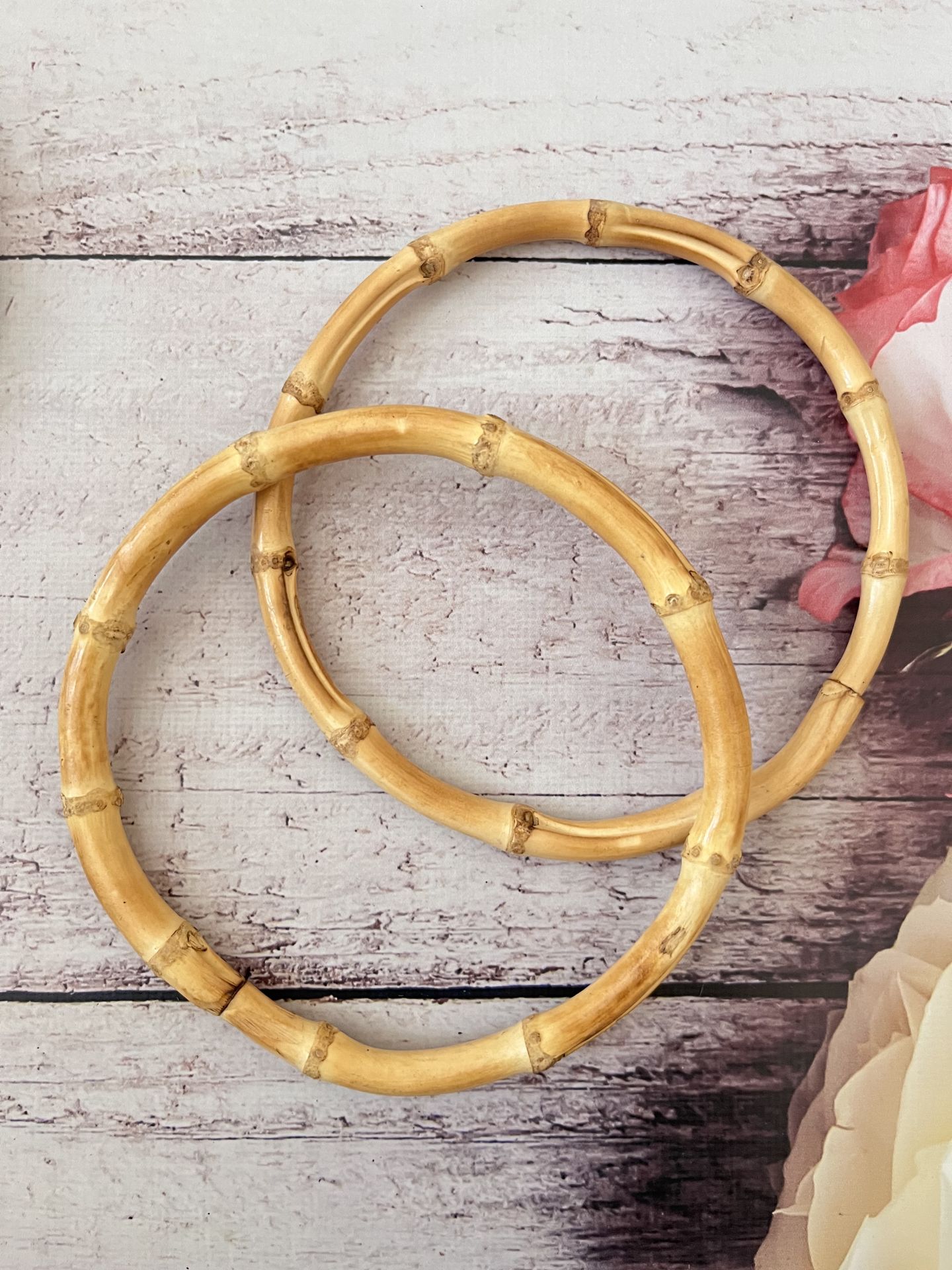 15 CM  BAMBU ÇANTA SAPI 1 ÇİFT NATUREL