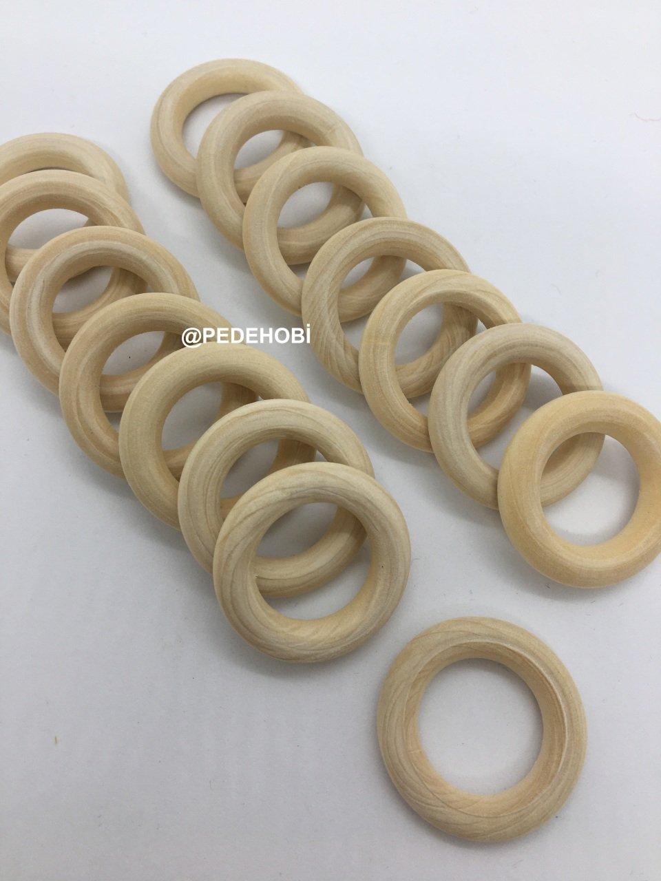 30 MM NATURAL AHŞAP HALKA