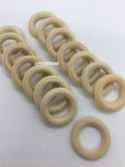 30 MM NATURAL AHŞAP HALKA