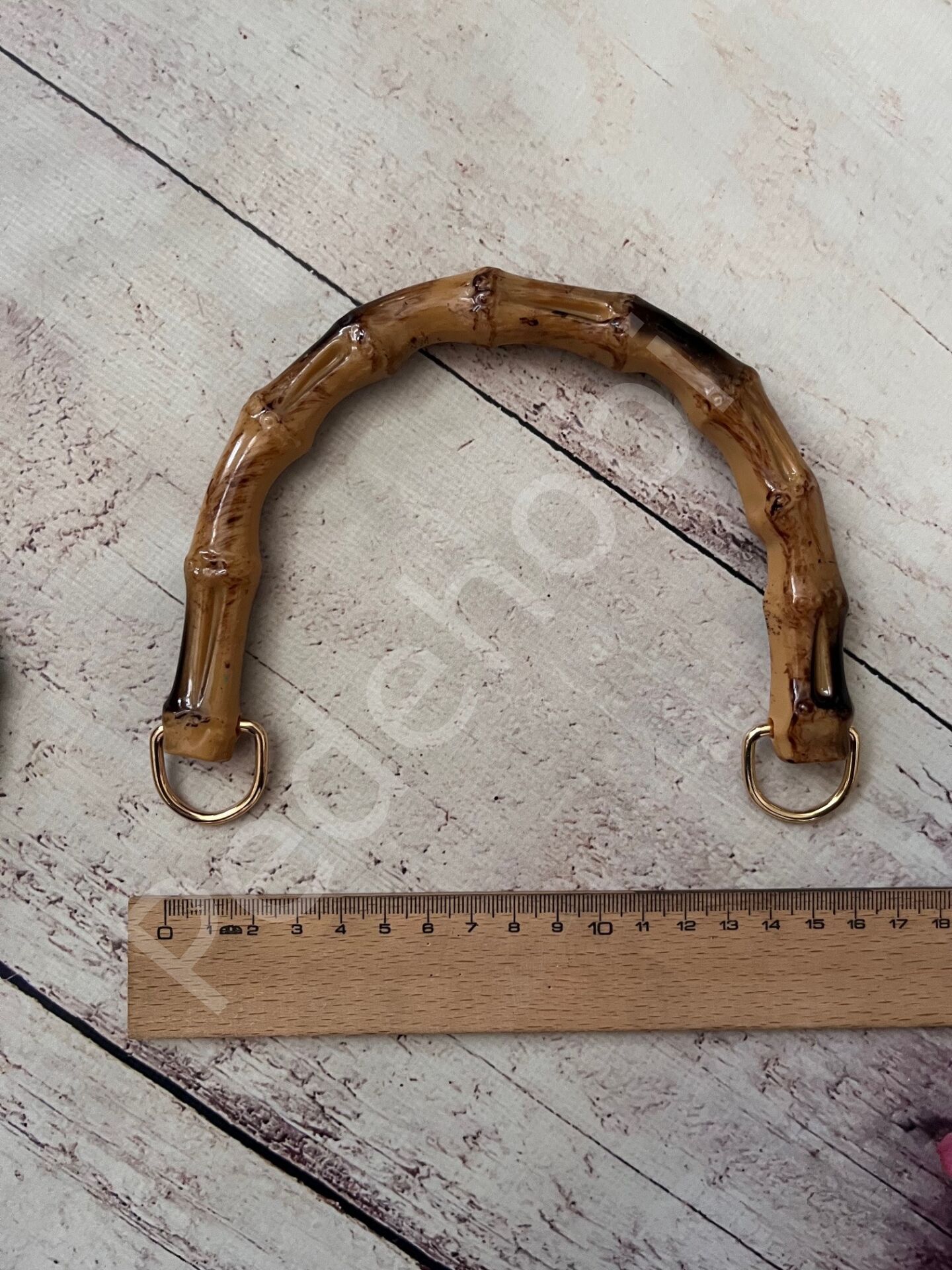 U MODEL BAMBU GÖRÜNÜMLÜ PLASTİK ÇANTA SAPI 16 CM
