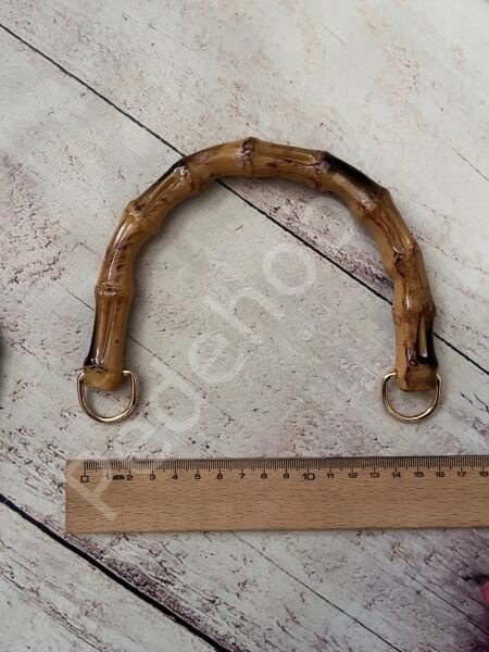 U MODEL BAMBU GÖRÜNÜMLÜ PLASTİK ÇANTA SAPI 16 CM