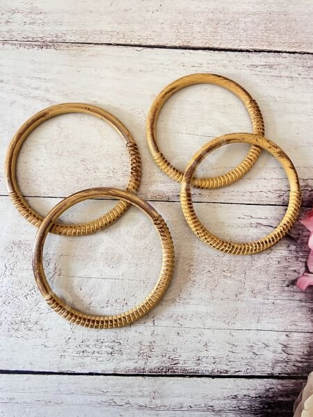 BAMBU GÖRÜNÜMLÜ YUVARLAK YARIM ÖRGÜ SAP 12 CM