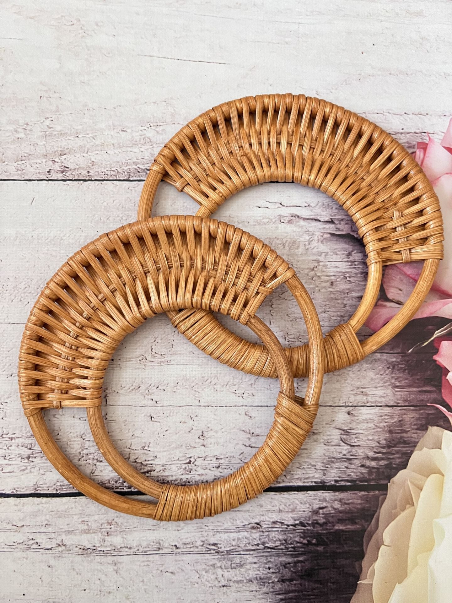 BAMBU ÇANTA SAPI YARIM ÖRGÜ  17 CM KOD-9 KİRAZ